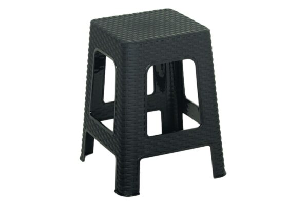 Σκαμπό Rattan Τετράγωνο Πλαστικό 36x36x45 εκ. σε 2 χρωματα
