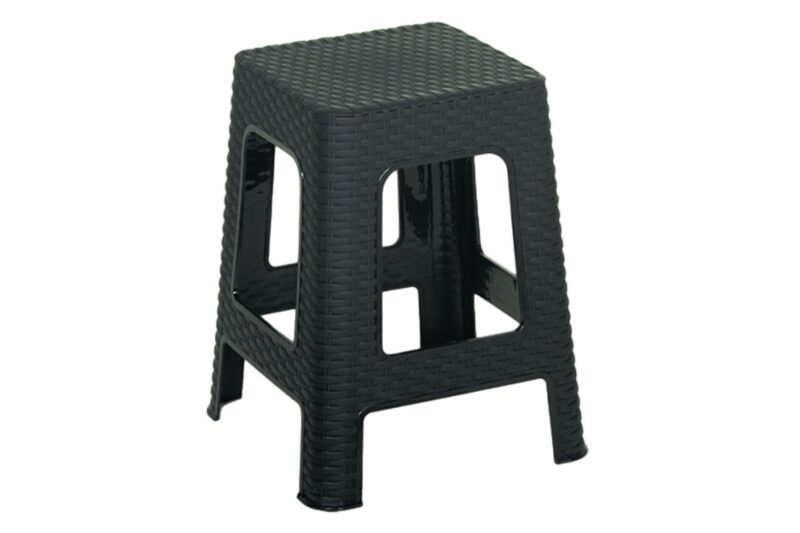 Σκαμπό Rattan Τετράγωνο Πλαστικό 36x36x45 εκ. σε 2 χρωματα