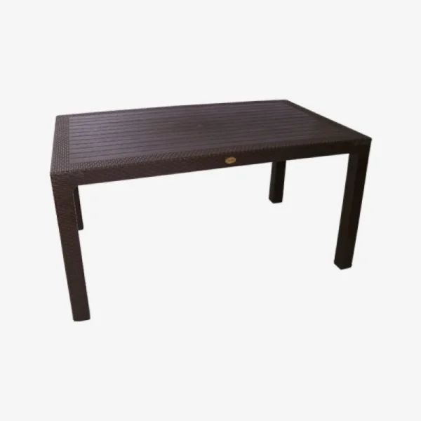 Τραπέζι Rattan Εξωτερικού Χώρου 90x150x75 εκ. σε καφέ