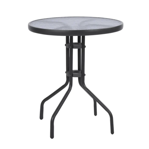 Τραπέζι Solo Μεταλλικό Φ60cm Γκρι .
