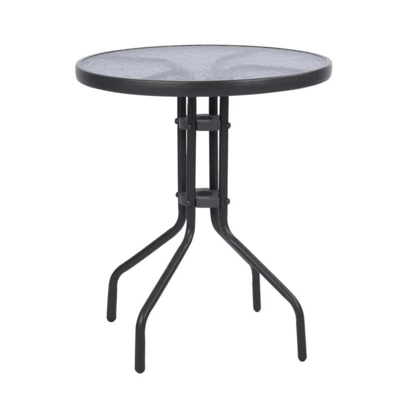 Τραπέζι Solo Μεταλλικό Φ60cm Γκρι .