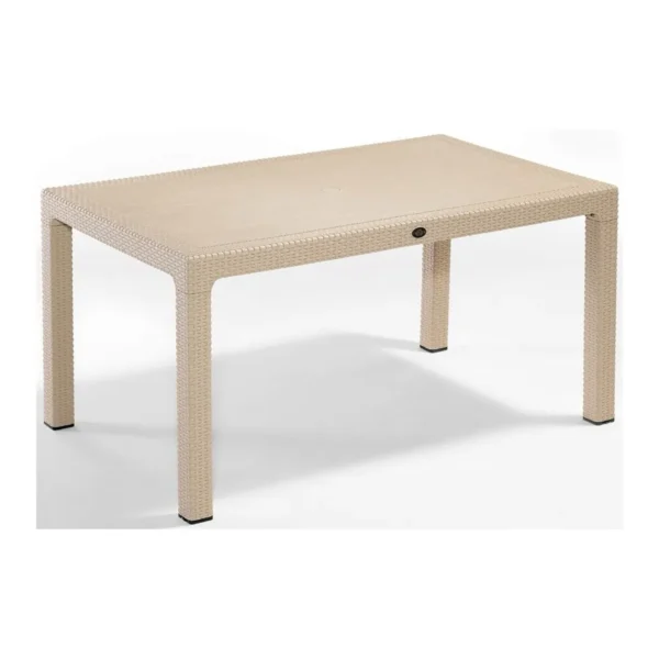 Τραπέζι Rattan Εξωτερικού Χώρου 90x150x75 εκ. σε μπεζ