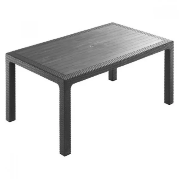 Τραπέζι Rattan Εξωτερικού Χώρου 90x150x75 εκ.