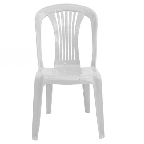 Καρέκλα Πλαστική Χωρίς Μπράτσα – 42 x 50 x 86 εκ. σε λευκό χρώμα