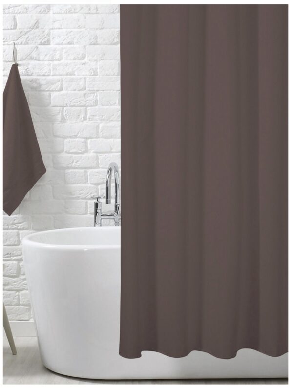 Αδιάβροχη Κουρτίνα Μπάνιου 180x200 σε καφέ