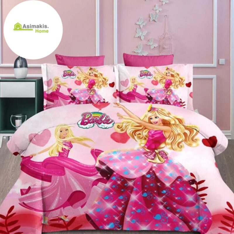 Παιδικό Ριχτάρι Barbie 160×240 με Μαξιλαροθήκη 50×70