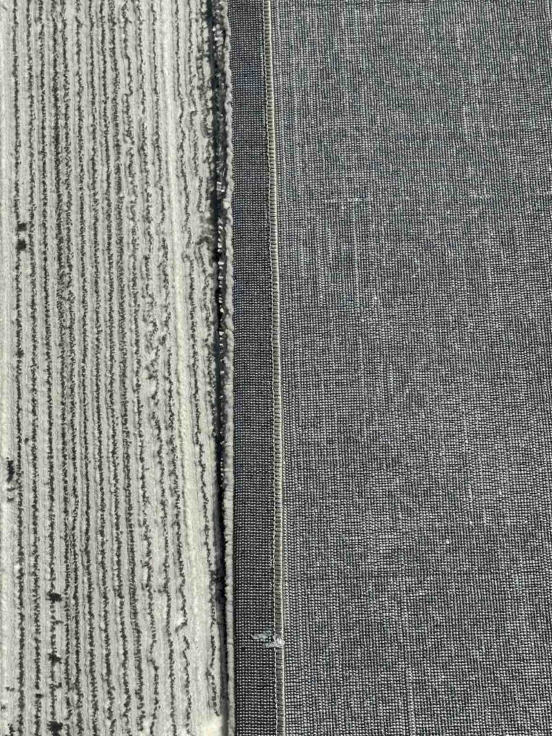 Ανάγλυφο Μοντέρνο Χαλί 170x220 Γκρι – Λευκό - Image 2
