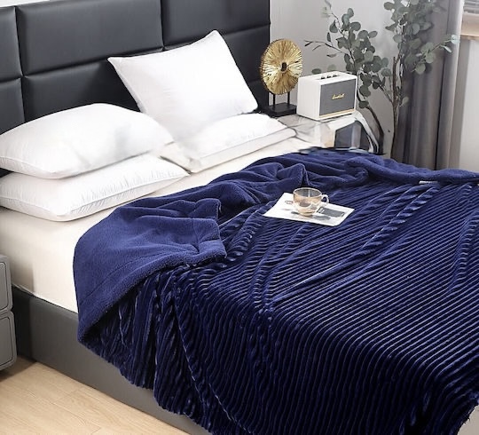 Κουβέρτα Fleece Ασημάκης Home 220x240 – Μπλε