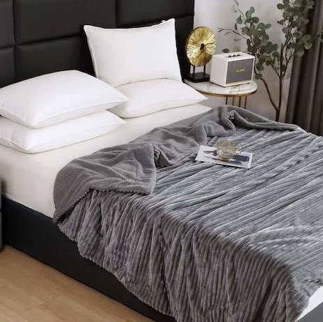 Κουβέρτα Fleece Ασημάκης Home 220x240 – Γκρι