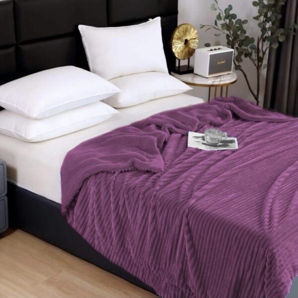 Κουβέρτα Fleece Ασημάκης Home 220x240 – Μωβ