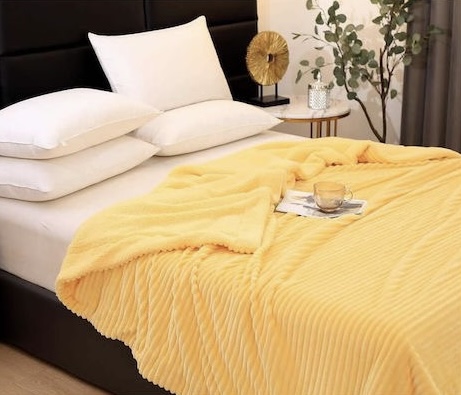 Κουβέρτα Fleece Ασημάκης Home 220x240 – Κίτρινο