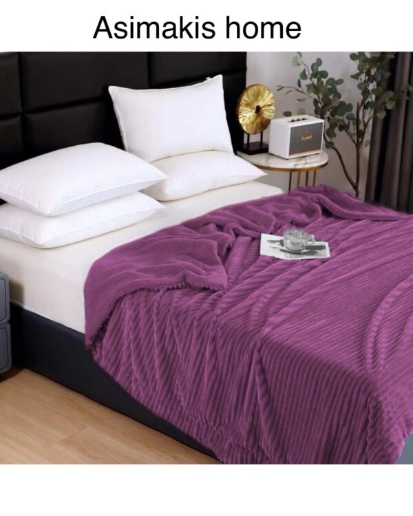 Κουβέρτα Fleece Ασημάκης Home 220x240 – Μωβ