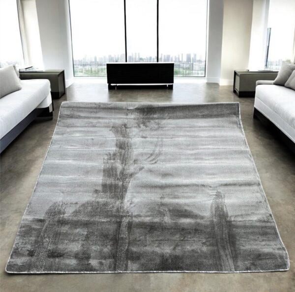 Μοκέτα Ανάγλυφη Σκούρο Γκρι 200x250 με Αντιολισθητική Επένδυση