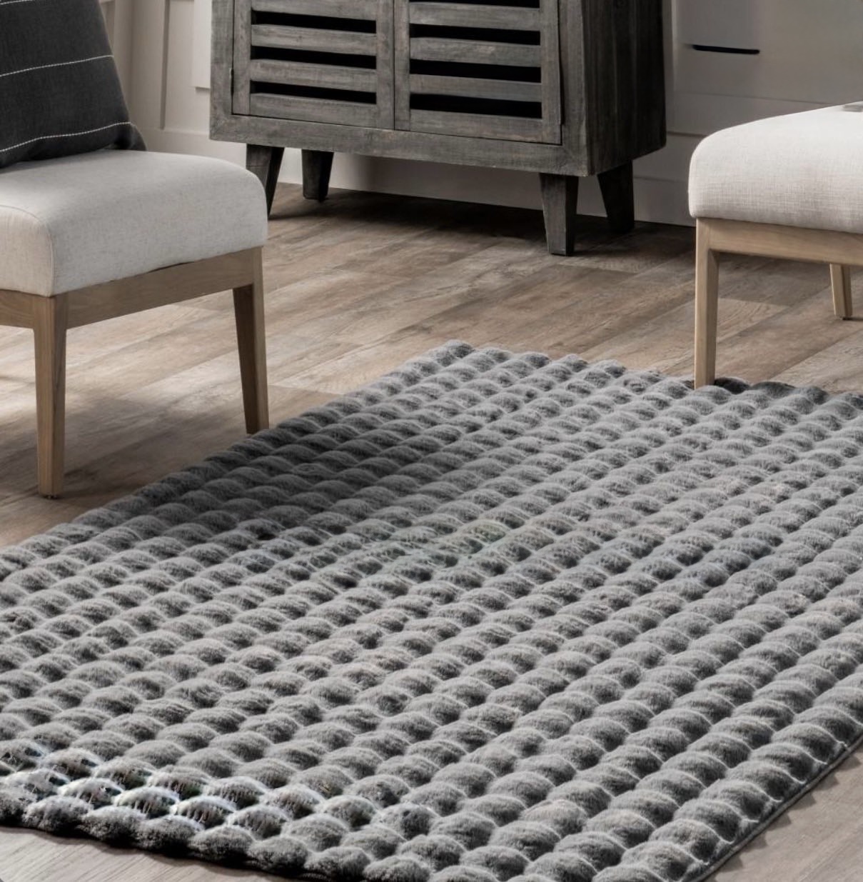 Χαλί Rabbit Πετσετέ Υφής – Γκρι Σκούρο 200x280 εκ.