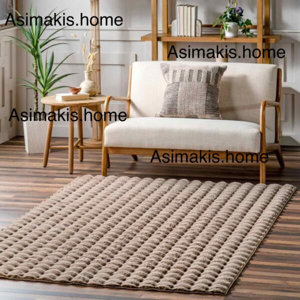 Χαλί Rabbit Πετσετέ Υφής – Ζάχαρη Σκούρο 160x220 εκ.