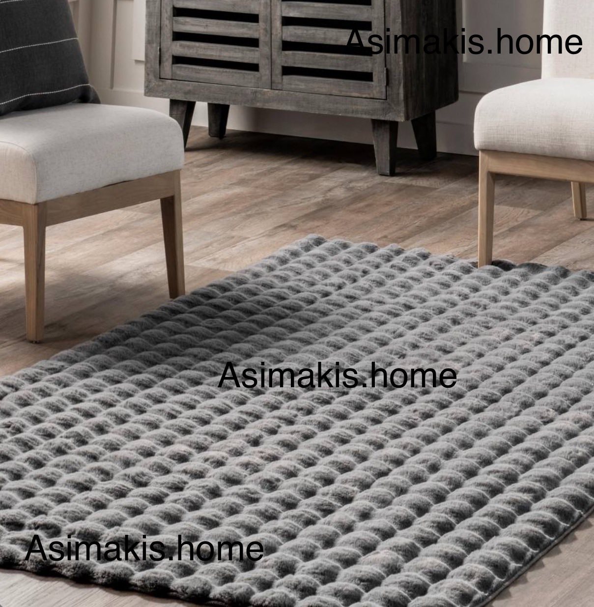 Χαλί Rabbit Πετσετέ Υφής – Γκρι Σκούρο 200x280 εκ.