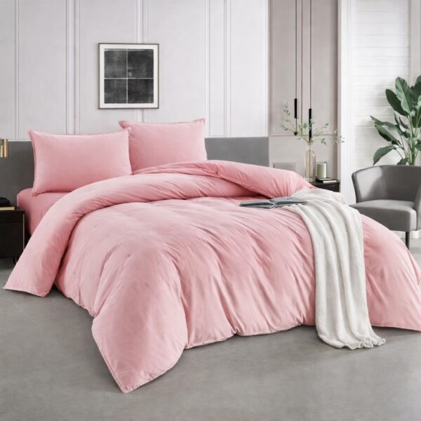 Σετ Παπλωματοθήκης Ροζ – Ασημάκης home 160 x 240 εκ.