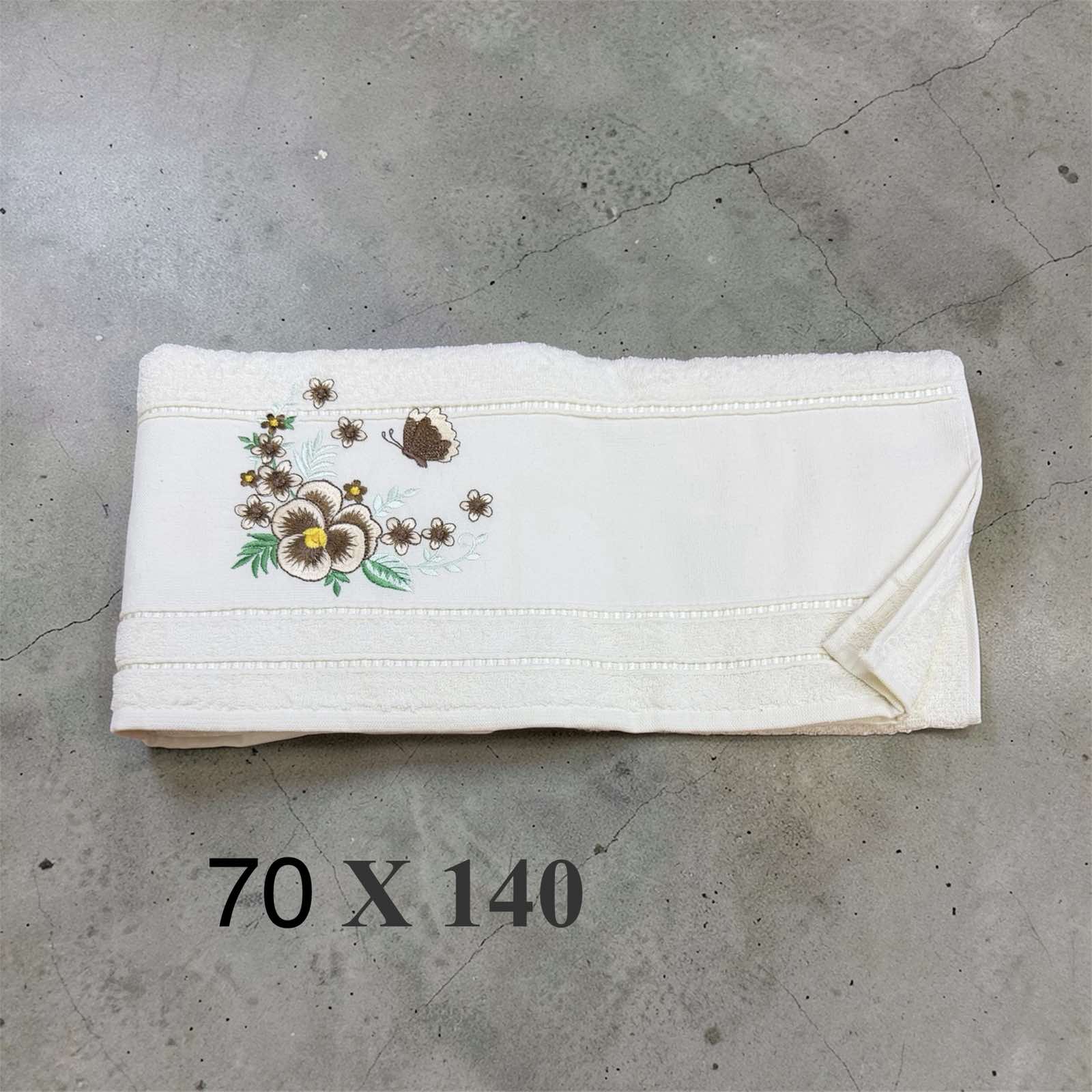 Σετ Πετσέτες “Ασημάκης Home” – Κεντητά Λουλουδάκια 2 τεμαχίων - Image 4