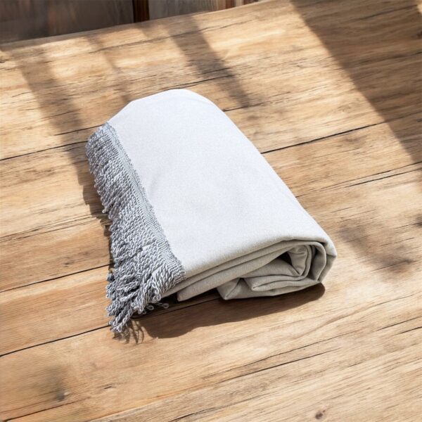 Ριχτάρι Καναπέ με Κρόσια – Γκρι Ανοιχτό | 140x275 cm