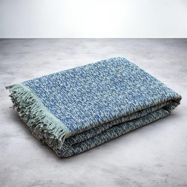 Ριχτάρι Καναπέ με Κρόσια – Μπλε Πολύχρωμο | 140x275 cm