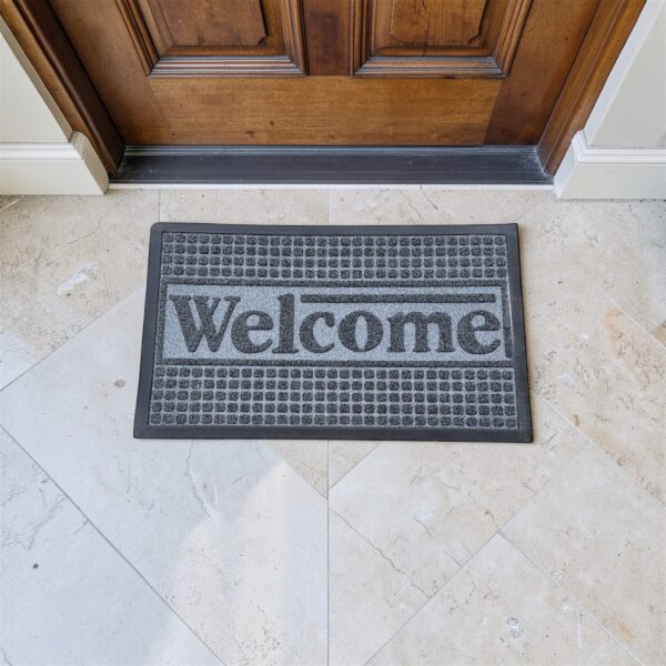 Πατάκι Πόρτας Εξωτερικού Χώρου “Welcome” με Μοτίβο Τετραγώνων