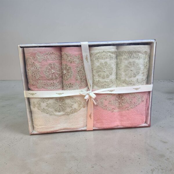 Πολυτελές Σετ Πετσέτες 6 Τεμαχίων (2 Πλήρη Σετ σε 1 Κουτί) – Ασημάκης Home