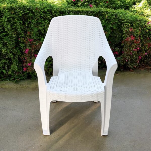Καρέκλα Κήπου Λευκή με Μπράτσα – Φρεσκάδα, Άνεση & Αντοχή | Ασημάκης Home