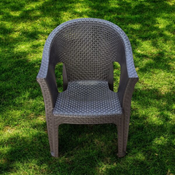 Καρέκλα Rattan με Μπράτσα – Φυσική Όψη & Άνεση Καθημερινά (Σκούρο Καφέ)