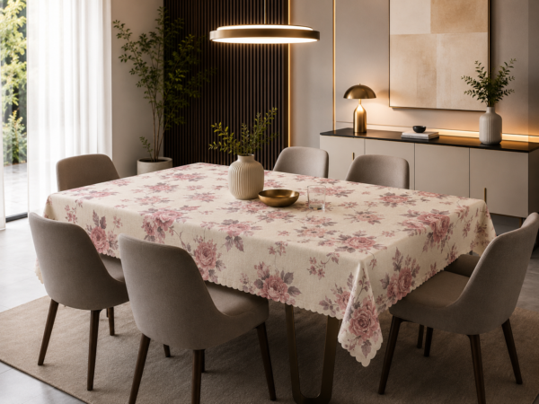 Τραπεζομάντηλο Floral Vintage Ροζ 140x180 εκ.