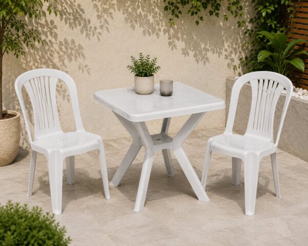 Τραπέζι Πλαστικό 70×70×72 cm Ενισχυμένο Τετράγωνο