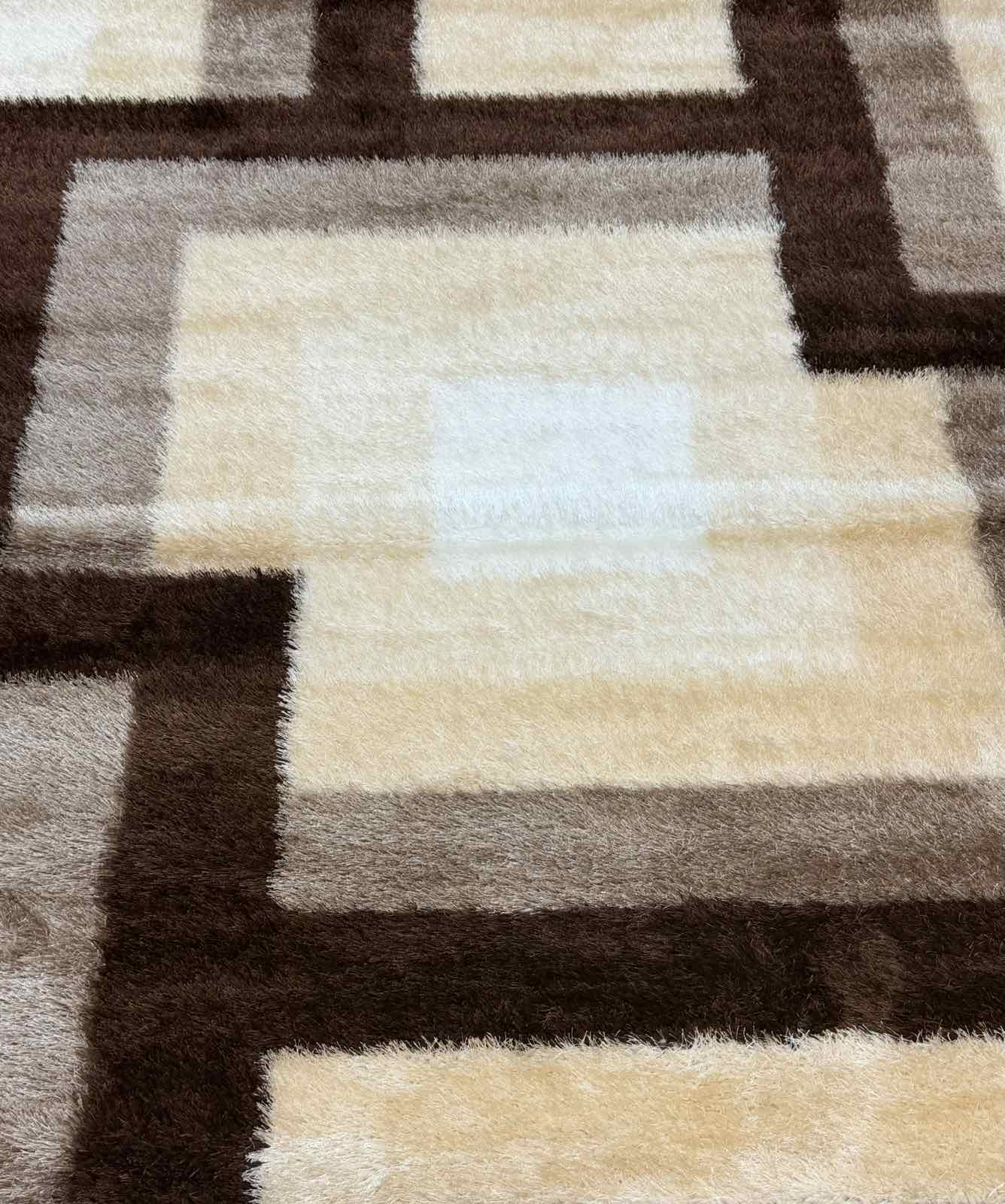 Γούνινο Χαλί 200x290 cm με Γεωμετρικά Σχέδια – Λεπτή Τρίχα, Απαλό & Ανθεκτικό - Image 2