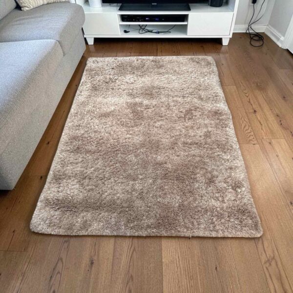 Γούνινο Χαλί 170x230 cm σε Χρώμα Μόκα – Πολύ Απαλό & Γούνινο